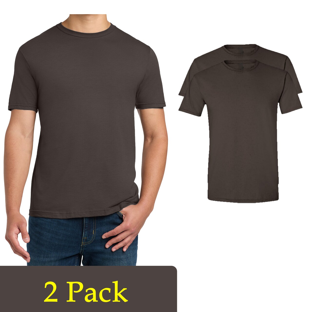 Gildan Unisex Softstyle T-Shirt for Cricut, Dark Chocolate Screen Printing Tee & Craft Projects